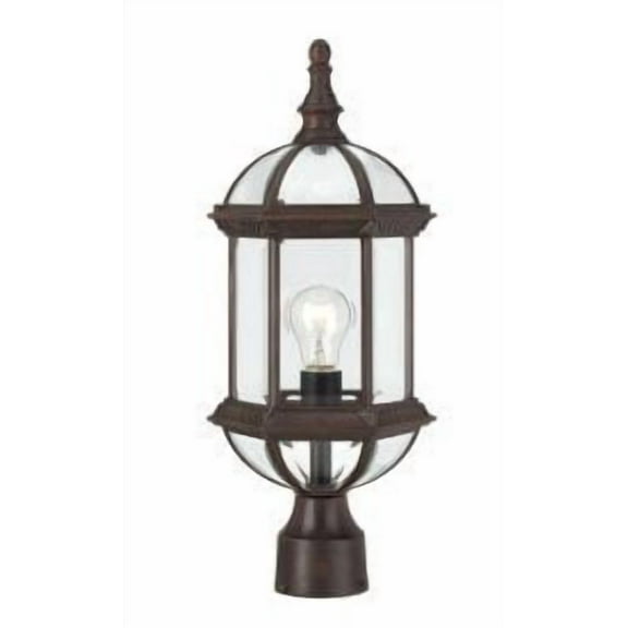 Nuvo 60-4975 - Boxwood - 1 Light - 19" Outdoor Post W/ Clear Beveled Glass