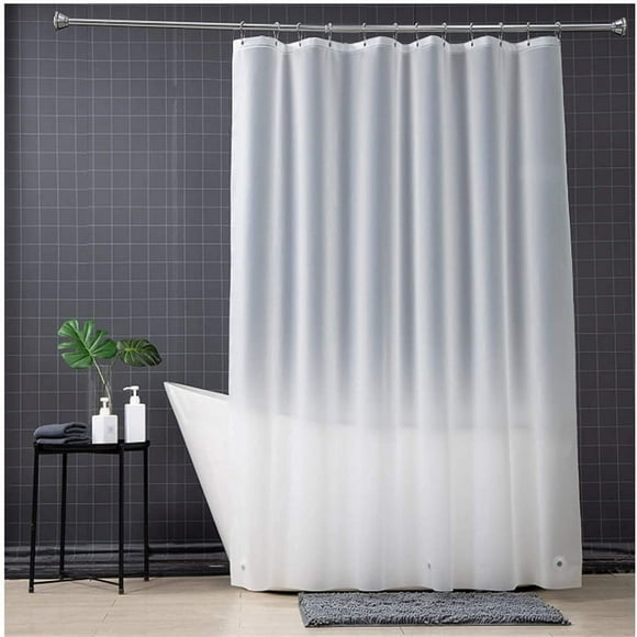 JOYWEI Doublure de Douche, Rideaux de Douche en Plastique Givré Extra Longs avec Aimants, 72 x 72 Pouces PEVA 8G Épais et Lourds pour Salle de Bain