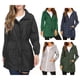 thumbnail image 3 of Chaqueta con capucha para mujer Impermeable de manga larga con cintura elástica y cremallera Gabardi Abanopi Negro/Pequeña, 3 of 6