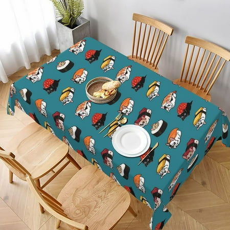 

Tablecloth Dog Table Cloth For Rectangle Tables Waterproof Resistant Picnic Table Covers For Kitchen Dining/Party(60x90in)