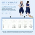 thumbnail image 7 of DPOIS Praise Dance Dress for Girls Metallic Worship Dance Tunic Navy Blue 6, 7 of 7