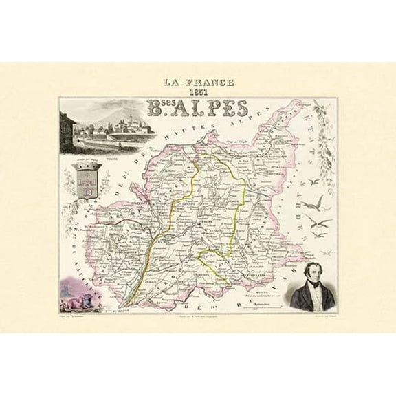 Bses Alpes- Fine Art Canvas Print (20" x 30")