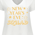 thumbnail image 4 of Inktastic New Year's Eve Squad with Stars in Gold Women's Plus Size V-Neck T-Shirt, 4 of 5