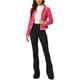 thumbnail image 2 of BLAZER CORTO DE OFICINA ABIERTO DE TWEED A CUADROS PARA MUJERES INSPIRADOR CHIC S ROSA FUERTE, 2 of 6