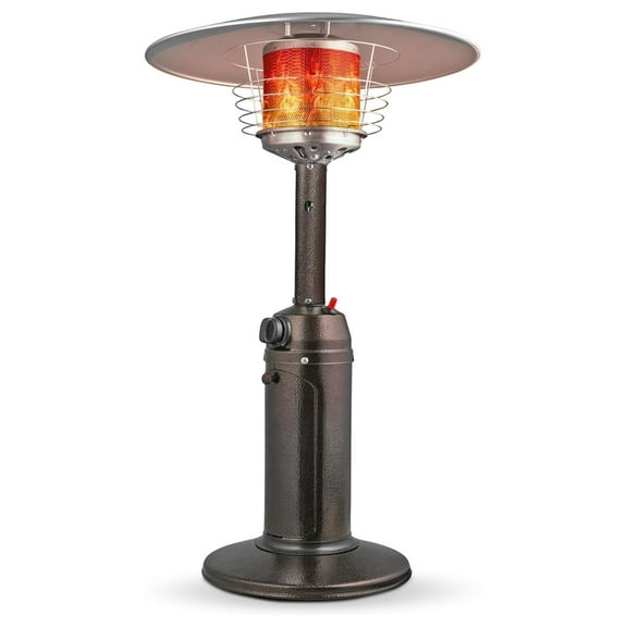 Portable Patio Camp Heater Outdoor Lightweight LPG Propane 10,000 BTU Auto-Shutoff ODS Compliant - Metallic Bronze #65091