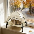 thumbnail image 4 of onlyliua Elevated Pet Bed With Sun Canopy Waterproof Breathable Tent-Style Raised Cot Keeps Pets Off Ground UV Shade Foldable Outdoor Indoor Kennel Lounger For Dogs And Cats Portable Travel Bed pet, 4 of 6