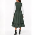 thumbnail image 5 of Anmrize Women Renaissance Peasant Dress, Long Sleeve Medieval Costume, Halloween Party Cosplay Dress, Renaissance Costume Women Peasant Medieval Dress Short Sleeve Maxi Fairy Dresses, Green L, 5 of 5