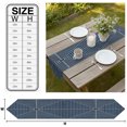 thumbnail image 3 of Navy Blue Striped Table Runner Linen Burlap Table Runner 72 Inches Long Farmhouse Stripes Geometric Abstract Dresser Scarves for Kitchen Island Coffee Dining Room Party Wedding Holiday Decor 14"x72", 3 of 8