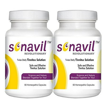Sonavil (2-pack) - Relieve Tinnitus Symptoms including ear ringing, clicking, roaring, buzzing
