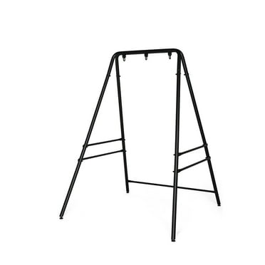 Hammock Chair Stand Metal Swing Stand Frame, Heavy Duty Steel Hammock Stand Only for Porch, Backyard, Indoor or Outdoor, Black