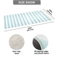 thumbnail image 3 of Haosy Water Blue and White Stripes Bathroom Rugs Non Slip Absorbent Soft Plush Quick Dry Bath Mat, 39"x20", 3 of 8