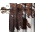 thumbnail image 5 of Cow Print Kitchen Valance Curtain,Rustic Western Cow Fur Skin Print Short Drapes Living Room Bedroom Cafe Rod Pocket Window Treatment 1 Panels Set 54" W x 18" L Inch, 5 of 6