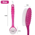 thumbnail image 4 of TSV Exfoliating Shower & Bath Body Brush, 14.2" Long Handle Back Scrubber Massager, Dual-Sided Shower Back Brush for Women, 4 of 7
