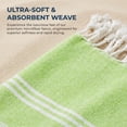 thumbnail image 3 of Unique Bargains Stripe Turkish Quick Dry Sand Free Beach Towel Light Green 71" x 35", 3 of 7