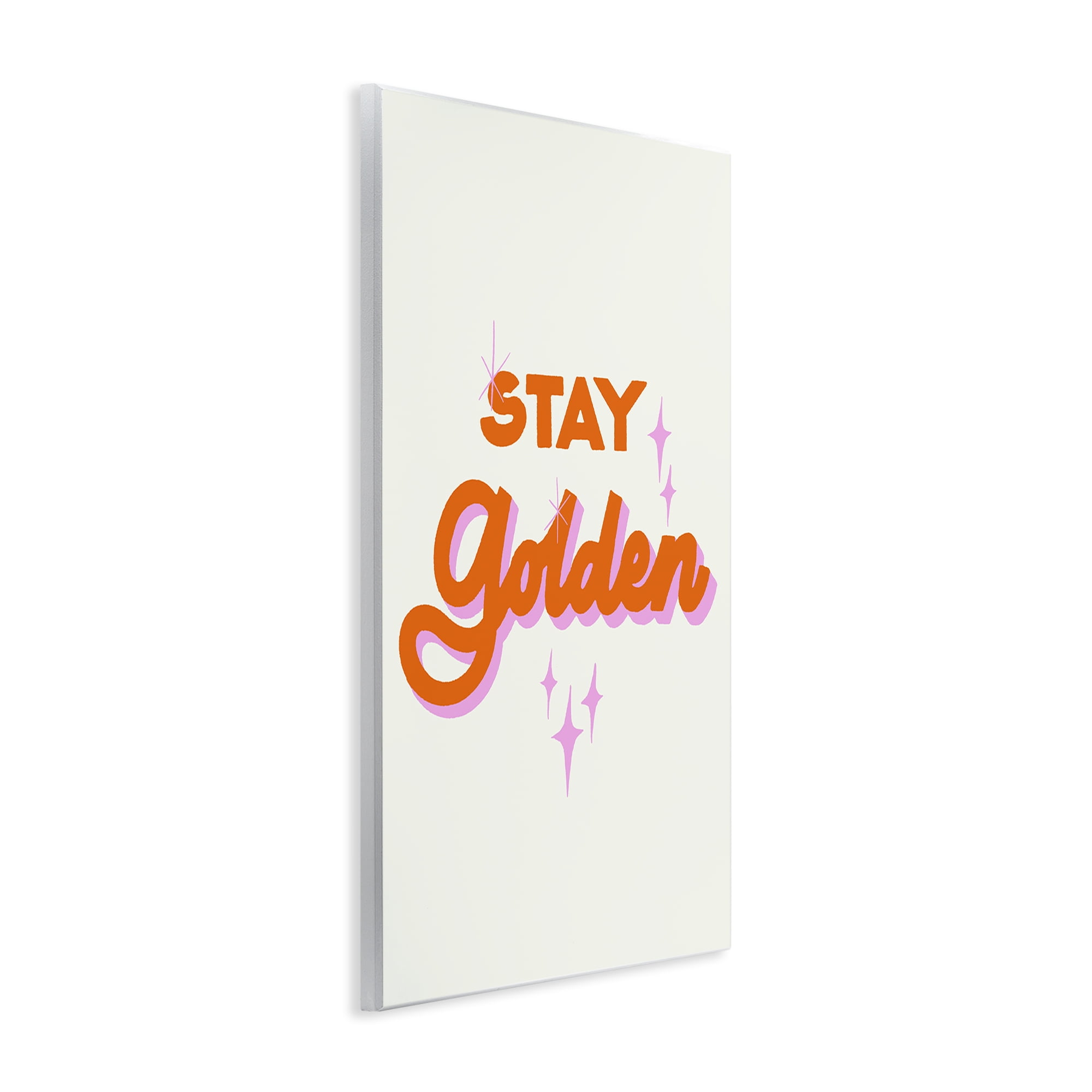 Stupell Industries Stay Golden Retro Letters Wall Plaque Art, design by Indira Prieto | IndySign