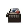 thumbnail image 2 of Camaflexi Twin Size Day Bed with Front Guard Rail & Drawers - Panel Headboard - Cappuccino Finish, 2 of 4
