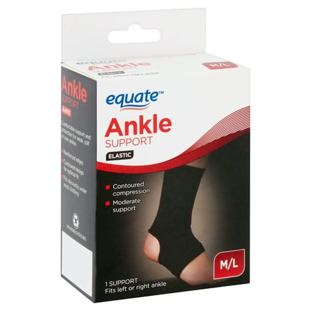 (2 pack) (2 Pack) Equate Elastic Ankle Support, M/L