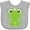 AC-Heather Grey, variant on Inktastic Cute Frog, Green Frog, Frog Princess, Crown Girls Baby Bib
