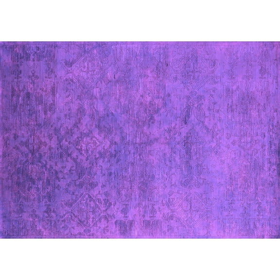 Ahgly Company Indoor Rectangle Persian Purple Bohemian Area Rugs, 5' x 7'