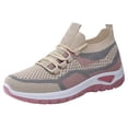 thumbnail image 2 of AUDeals Women's Orthopedic Sneakers, Thick Sole Mesh Shoes with Breathable Comfort for Training and Daily Walking (Red, 6), 2 of 6