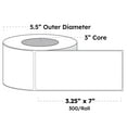 thumbnail image 2 of BuffaloLabel 3.25" x 7" x 300 Labels - White Gloss BOPP Roll Inkjet Labels - 3" Core - Blank, 2 of 5