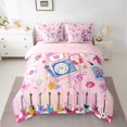 thumbnail image 2 of Manfei Colorful Guitar 7-Piece Twin Bedding Sets,Music Instruments Bedding Comforter Set,Chic Flower Butterfly Sheet Sets For Girls,Microfiber Bedroom Decor Reversible, 2 of 8