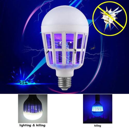 E27 15W 220V LED Zapper Bulb Mosquito Insects Killer Lamp Pest Bug Light  VE 