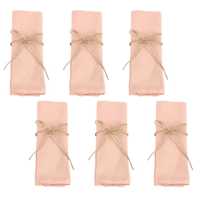 Juego de 6 servilletas de algodón, servilletas de tela para la cena, servilletas de mesa rústicas y gruesas para eventos familiares, fiestas, decoración de bodas, 41 x 41 cm