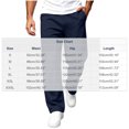 thumbnail image 3 of Turilly Sweatpants Plus Size Men's Straight Leg Sweatpants Side Pockets Drawstring Elastic Waist Loose Trousers, 3 of 8