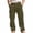 #126-Army Green, variant on Kakii Mens Casual Cotton Pants Loose Fit Lightweight Elastic Waist Pants Baggy Wide Leg Summer Beach Yoga Linen Trousers