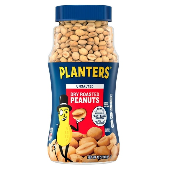 Planters Unsalted Dry Roasted Peanuts (16 oz Jar) C11