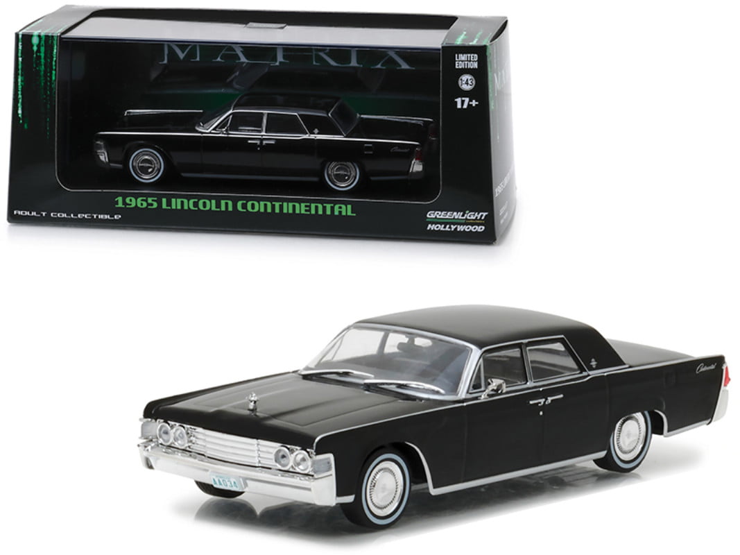 Matrix Lincoln Continental modello auto 1965 Nero 1:43 SCALA Greenlight Film K8 