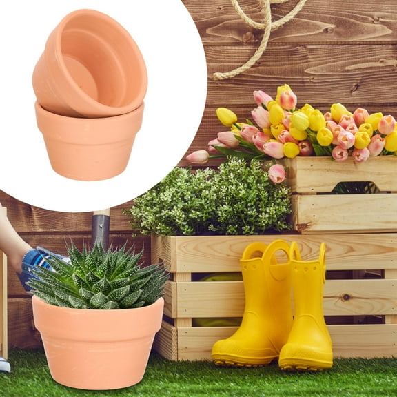 WHAMVOX  10 Pcs Clay Pots for Plants Terracotta Red Pottery Basket Baby