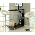 thumbnail image 3 of Furniture of America Seah 2-Shelf Mini Server, Black and Chrome, 3 of 4