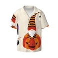 thumbnail image 4 of Salouo Halloween Gnomes1 Pattern Cuban Collar Shirts for Men Button-Down Shirt Men's Short Sleeve Shirts Hawaiian Shirts Casual Shirts -4X-Large, 4 of 6
