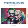 thumbnail image 2 of Film Harley Quinn Joker Beach Towel Microfiber Soft Absorbent Quick-Dry Bath Towel 130x80cm for Bathroom Shower Guests Pool Swimming Camp Holiday Gym for Kid Adult, 2 of 8