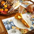 thumbnail image 6 of Fall Placemats Set of 6 Autumn Sunflower Leaves Place Mats Thanksgiving Placemat Orange Blue Pumpkin Table Mats for Dining Kitchen Table Holiday Dinner Party Home Fall Decorations 13x19 Inch, 6 of 8