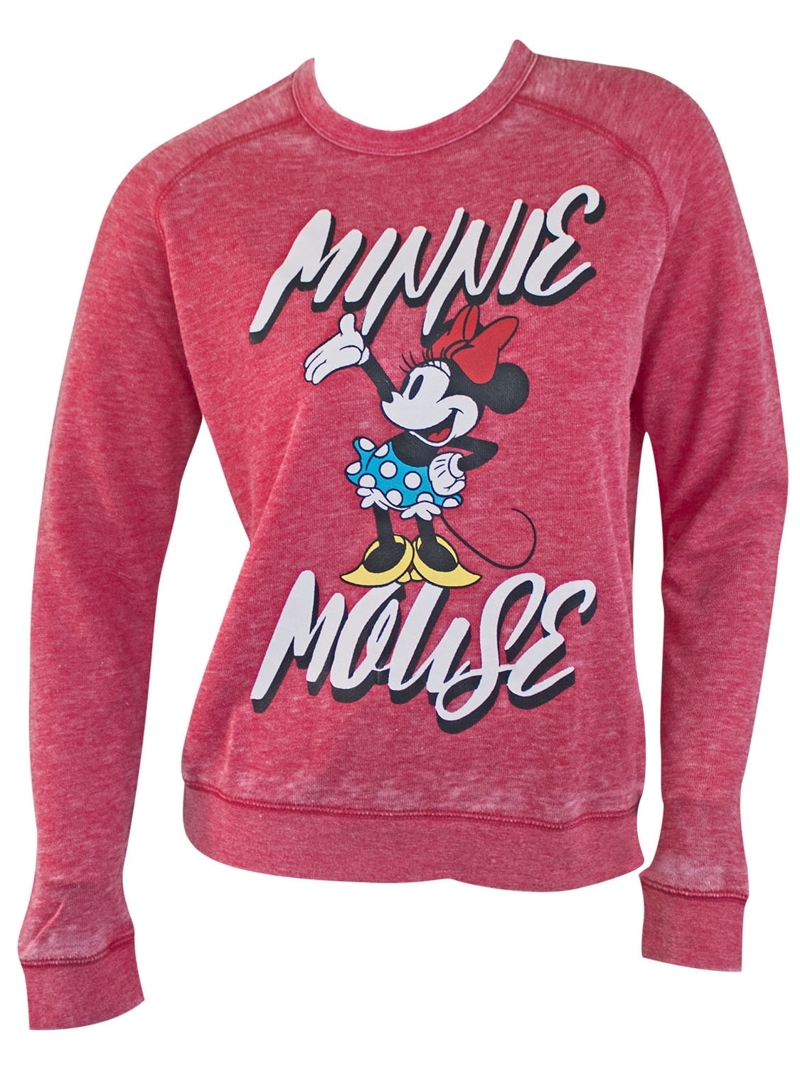 Disney Minnie Mouse Red Ladies Crewneck Sweatshirt