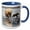 Blue/White, variant on 3drose, Coastal Grizzly Bear Mother and Cubs Running, Lake Clark Np, Alaska., 11oz Two-tone Green Mug