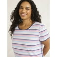 thumbnail image 5 of Joyspun Women's and Women’s Plus Lightweight Sleep Tee and Pants Set, 2-Piece, Sizes XS to 3X, 5 of 5