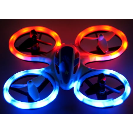 EWONDERWORLD Wonder Chopper Sky Patroller Mini Toy Drone RC Quadcopter with LED Lights, Best Drone for Kids and Beginners, Easy to Fly Drone with 360