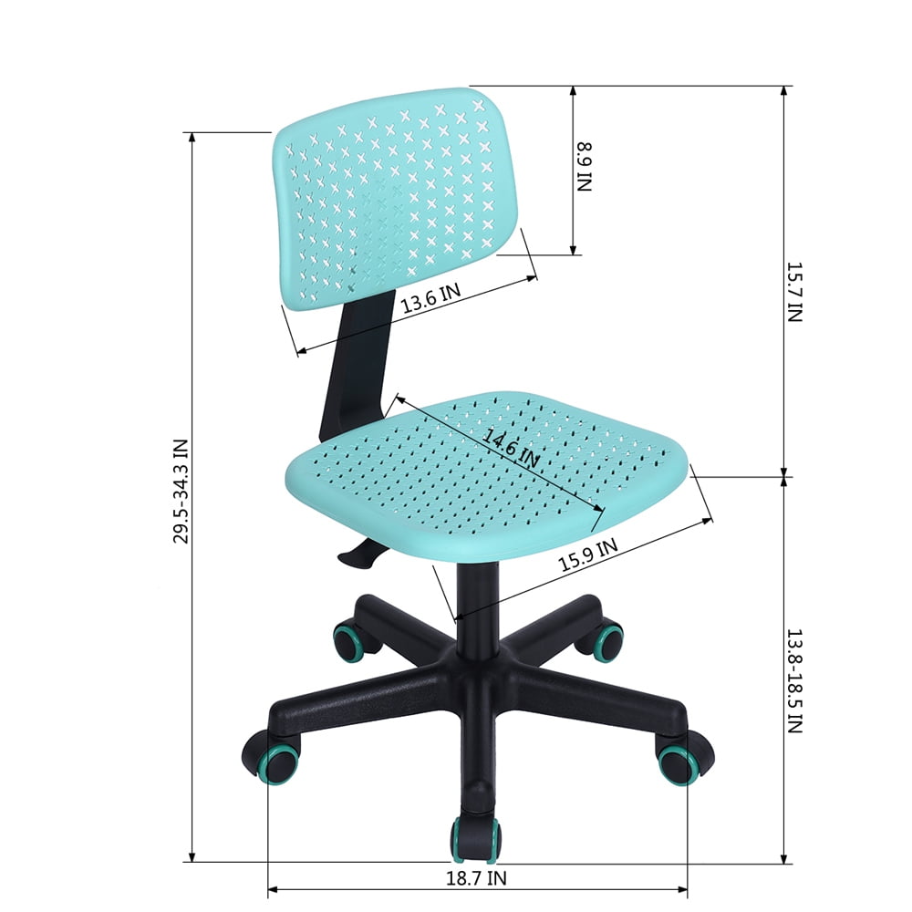 Private Jungle Plastic Children Student Chair, Low-Back Armless Adjustable Swivel Ergonomic Home Office Student Computer Desk Chair Light Blue Private Jungle Plastic Children Student Chair, Low-Back Armless Adjustable Swivel Ergonomic Home Office Student Computer Desk Chair Light Blue