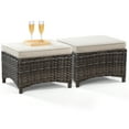 thumbnail image 3 of Meetleisure 2 Piece Outdoor Ottomans with Cushions,Beige, 3 of 7