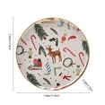 thumbnail image 3 of Christmas Party Disposable Tableware Set, 10-Pack Paper Plates with Gold-Stamped Santa & Reindeer Design, Festive Holiday Supplies for Dinner, Banquet, and Celebration, 3 of 5