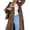 Light Brown, variant on Womens Faux Suede Long Trench Coat Notched Lapel Double Breasted Pea Coat Overcoat with Belt Light Brown M