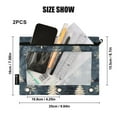 thumbnail image 3 of 2 Pack Pencil Pouch for 3 Ring Binder Smooth Zipper Folders with Pockets Clear Window Pencil Case Pine Tree and Snow, 3 of 6