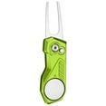 thumbnail image 1 of Herramienta de reparación de divots de golf Uxcell [1PCS] - Herramienta de divot plegable con marcador de bola magnético - [Cian] Tines verdes, 1 of 7