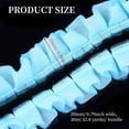 thumbnail image 2 of Organza Ribbon Pleated/Double Ruffle Ribbon Sky Blue 19~23mm 30m/bundle, 2 of 9