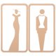 thumbnail image 1 of 2 letreros acrílicos transparentes para baño, para hombres y mujeres, con identificación de género, adhesivos decorativos para puerta de baño, para hotel, centro comercial y oficina, 1 of 7