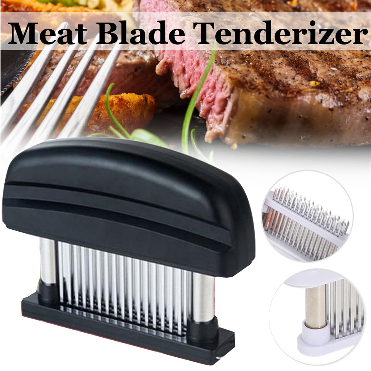 48 Blades Needle Meat Tenderizer Stainless Steel Knife Beaf Steak Mallet Pounder Cooking Tools